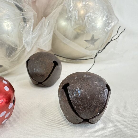 Mixed Lot Of 7 Sleigh Jingle Bells Stars New Vintage 4" + Craft Christmas Decor - Picture 5 of 5